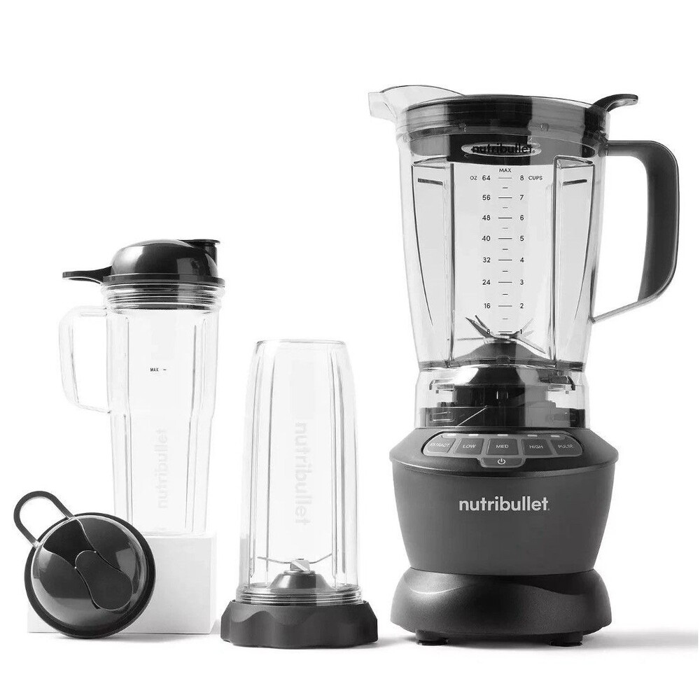 New NutriBullet 1200 Watt Blender Combo with Single Serve Cups NBF50500 Gray - Picture 4 of 16